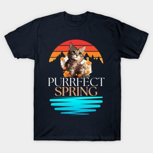 Spring Season Orange Cat T-Shirt